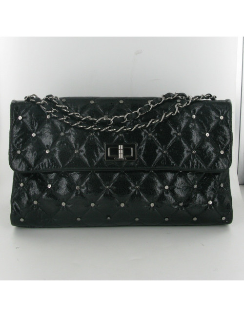 Aged patent leather CHANEL bag