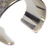 HERMES silver cuff massif pattern H