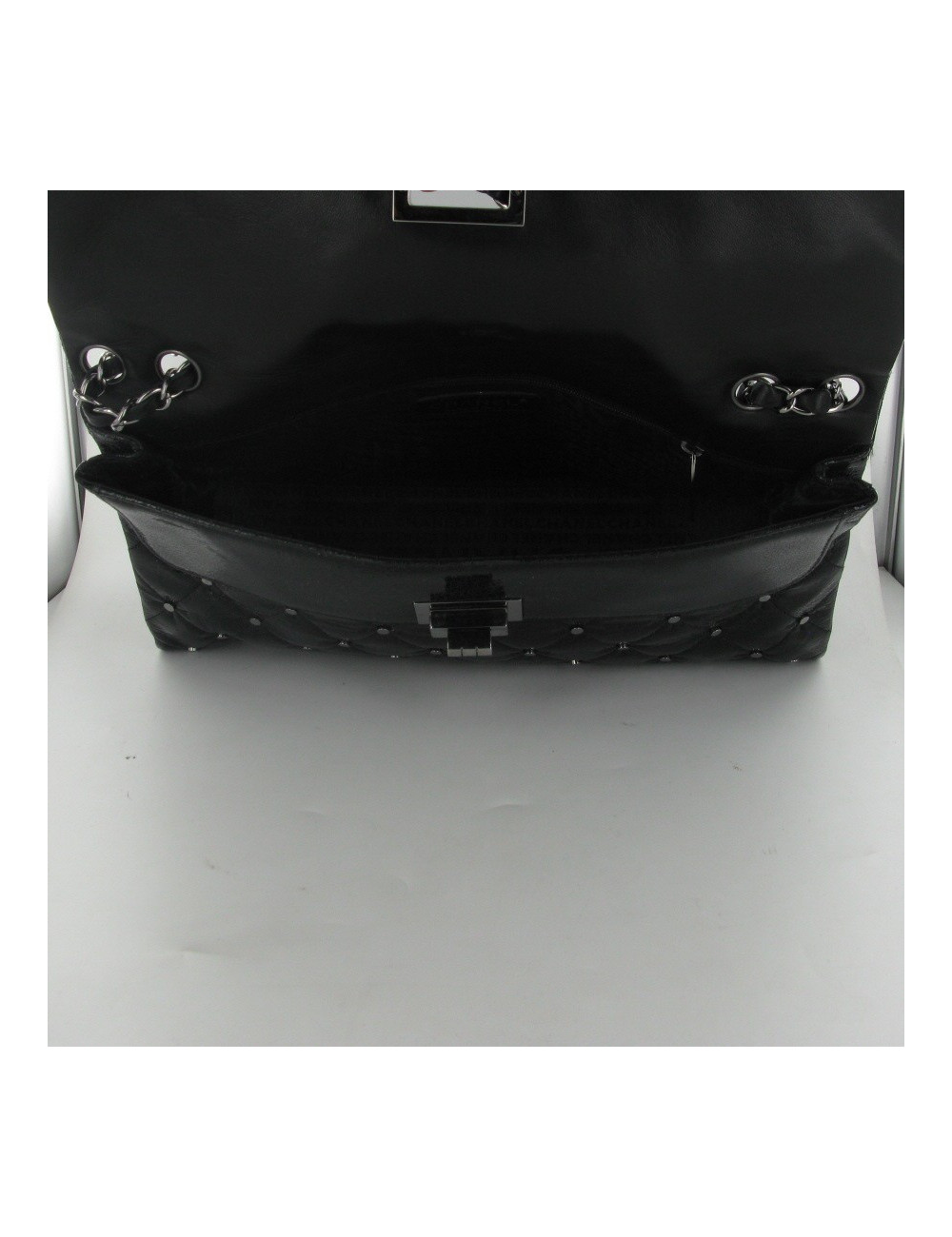 Aged patent leather CHANEL bag