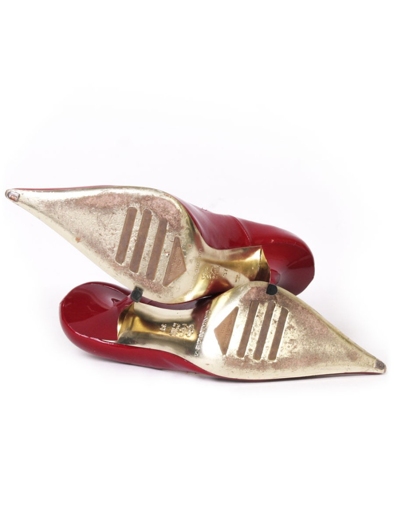 GIANMARCO LORENZI T37 red patent leather pumps