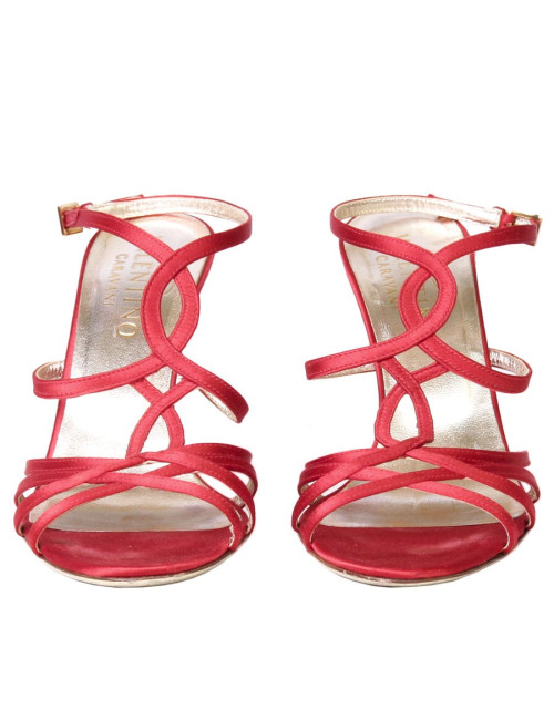 Escarpins VALENTINO T37,5 satin rouge