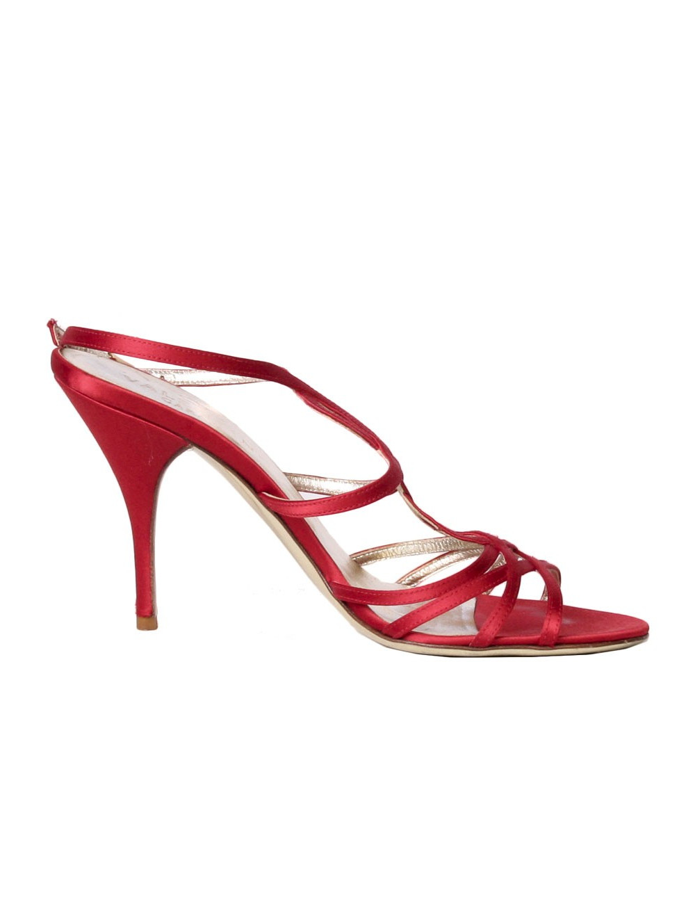 VALENTINO T37, 5 Red satin shoes