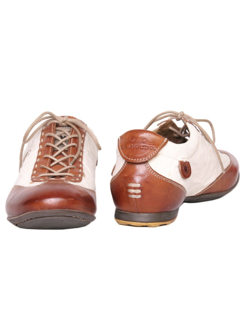 Mocassins LA MARTINA T 37 toile et cuir