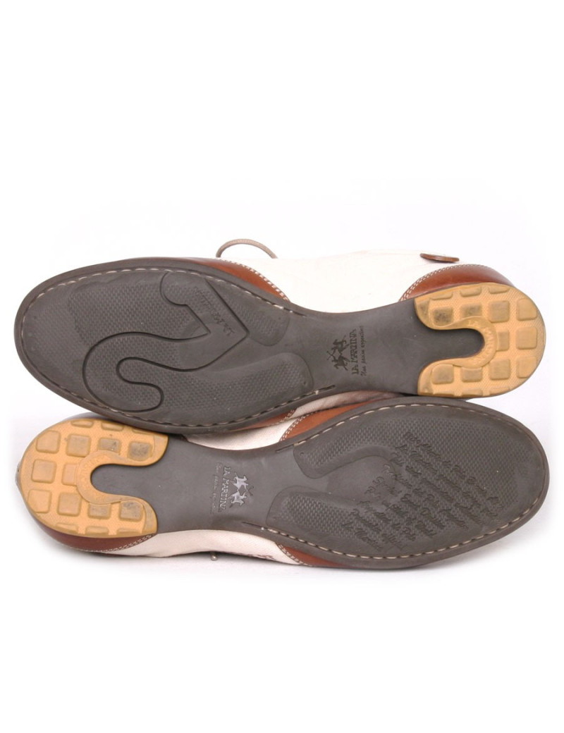 LA MARTINA T 37 canvas and leather shoes