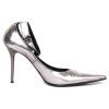 THE SILLA T 38 aged silver leather pumps