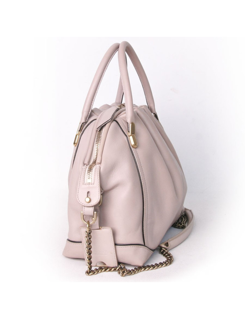 Sac NINA RICCI cuir rose vieilli