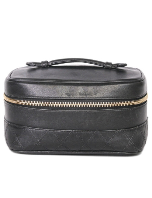 Trousse de voyage CHANEL cuir noir