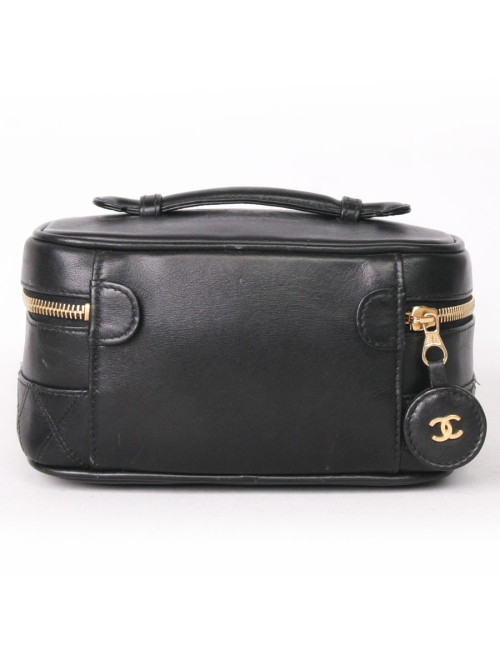 Trousse de voyage CHANEL cuir noir