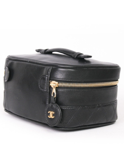 Trousse de voyage CHANEL cuir noir