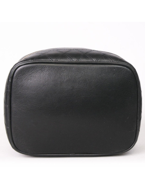 Trousse de voyage CHANEL cuir noir