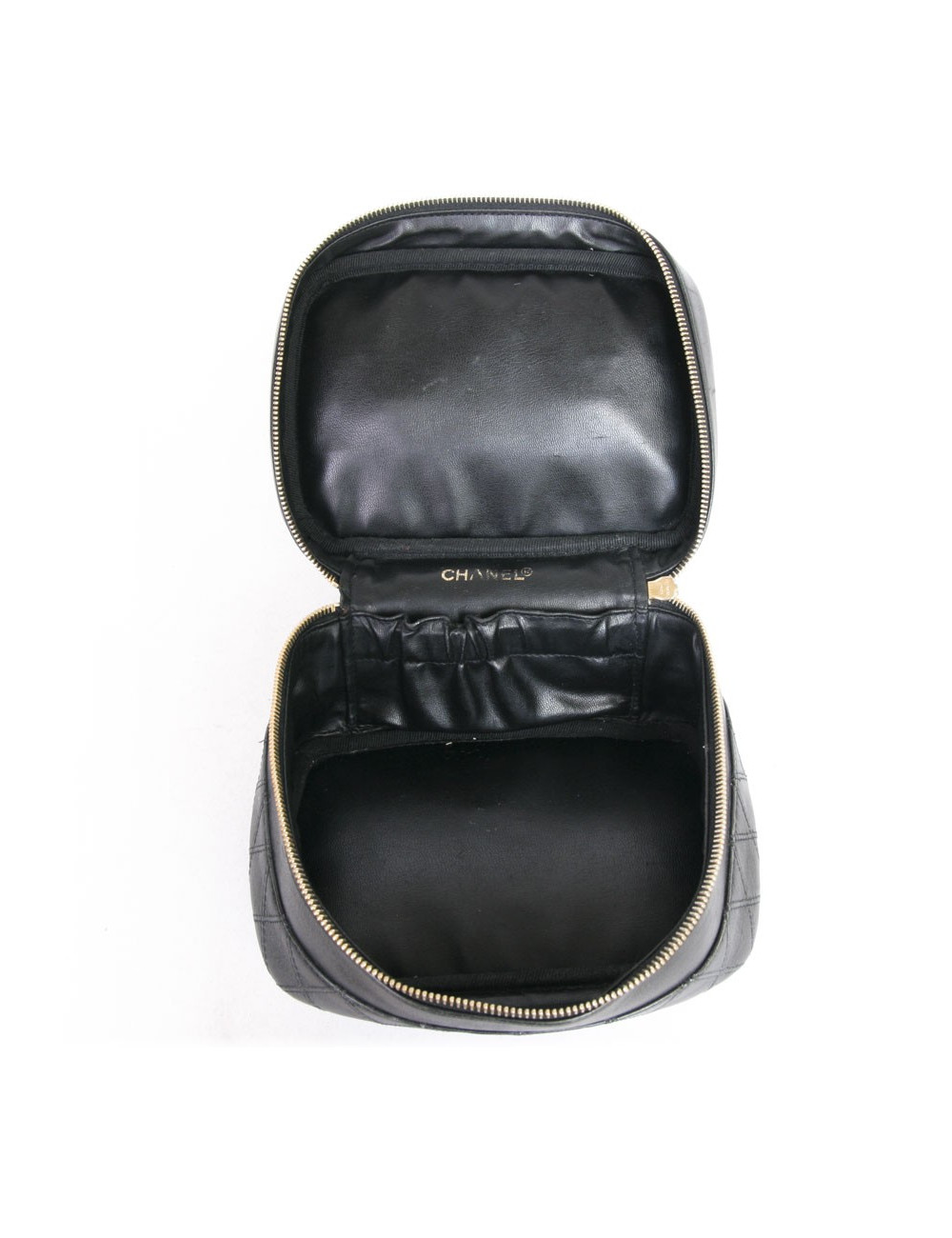 Trousse de voyage CHANEL cuir noir