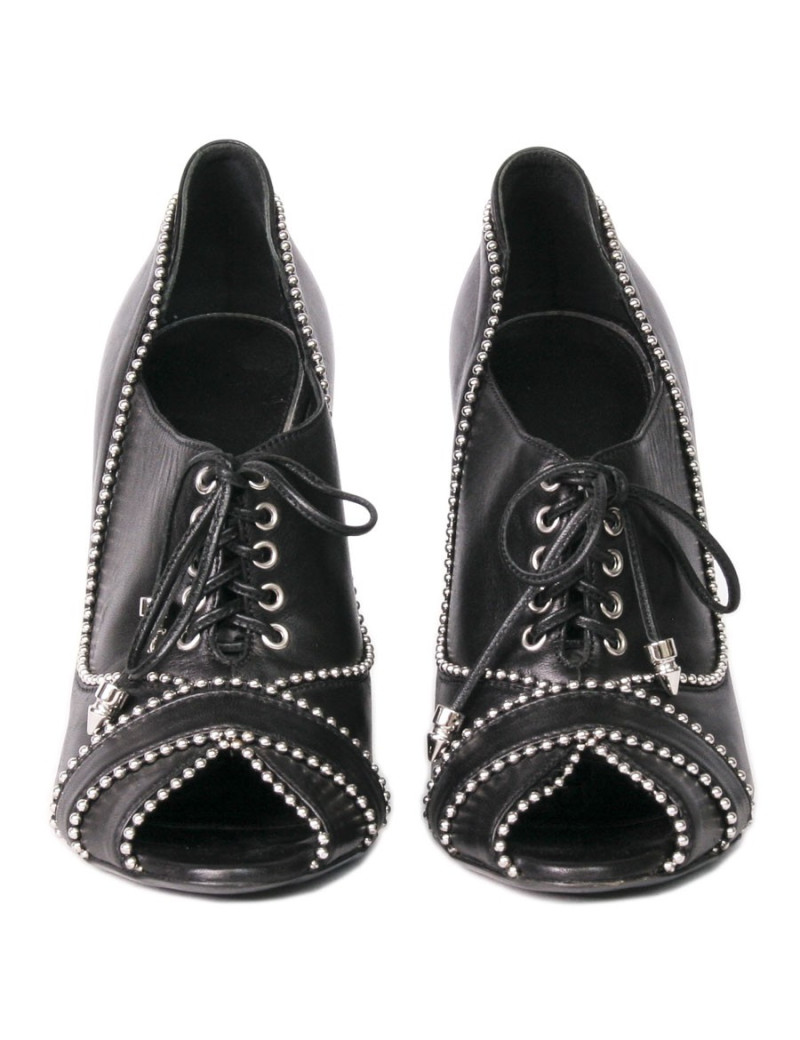 Escarpins BALMAIN T40 cuir noir