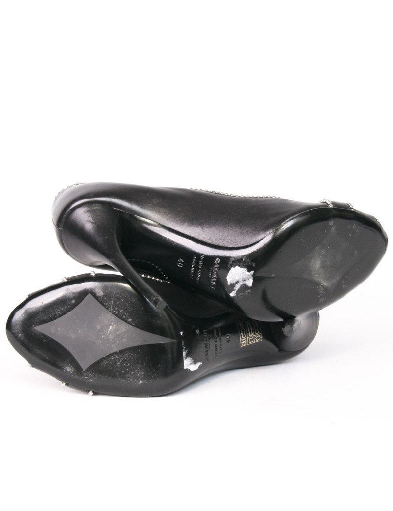 Escarpins BALMAIN T40 cuir noir