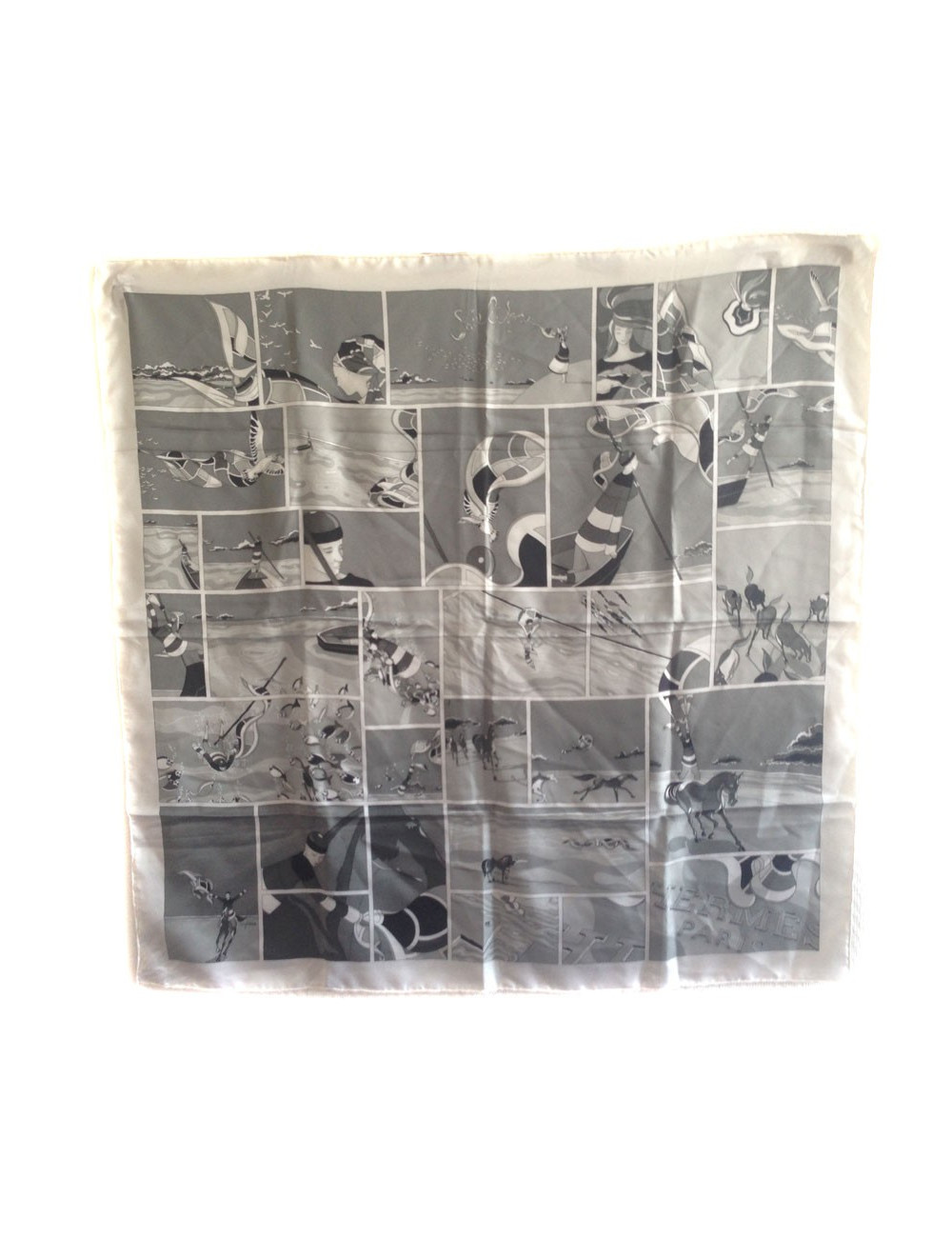 Hermès "Silk free" in white silk