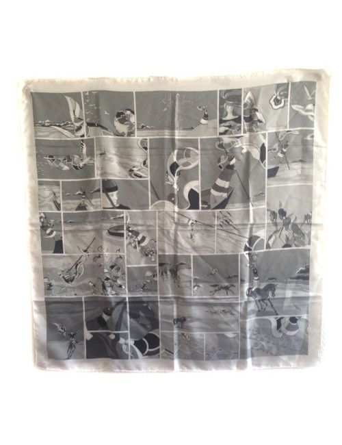 Hermès "Silk free" in white silk