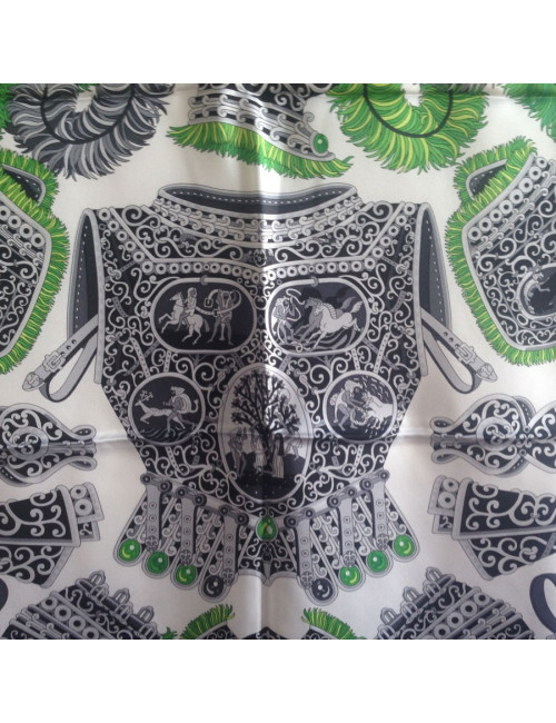 Square "under the aegis of March" HERMES silk