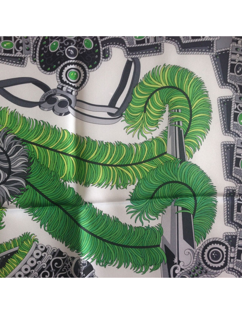 Square "under the aegis of March" HERMES silk