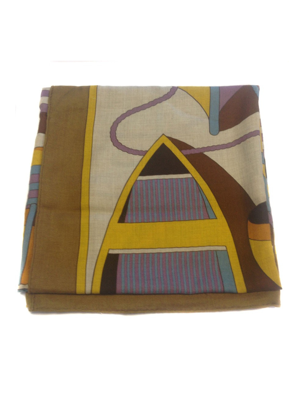 Châle HERMES "Thalassa" en cachemire et soie