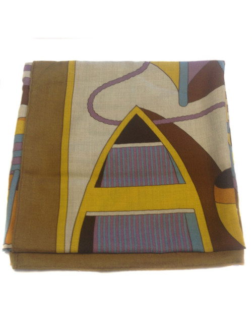 Châle HERMES "Thalassa" en cachemire et soie