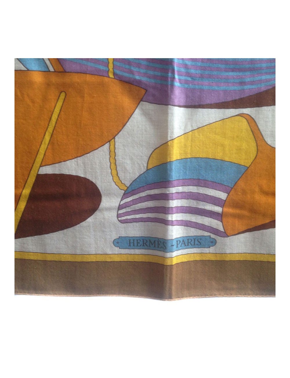 Châle HERMES "Thalassa" en cachemire et soie
