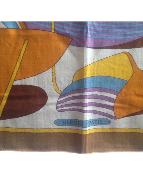 Châle HERMES "Thalassa" en cachemire et soie
