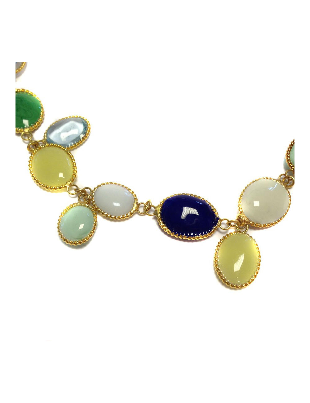 Collier MARGUERITE de VALOIS "Waterfalls" multicolores