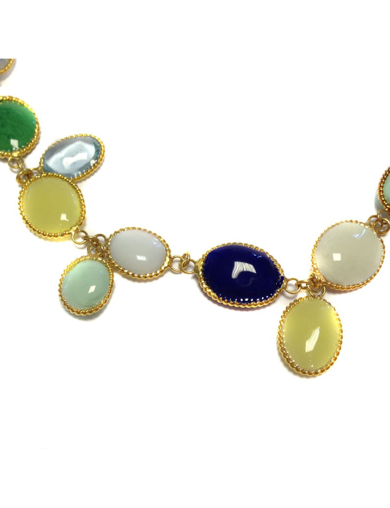 Collier MARGUERITE de VALOIS "Waterfalls" multicolores