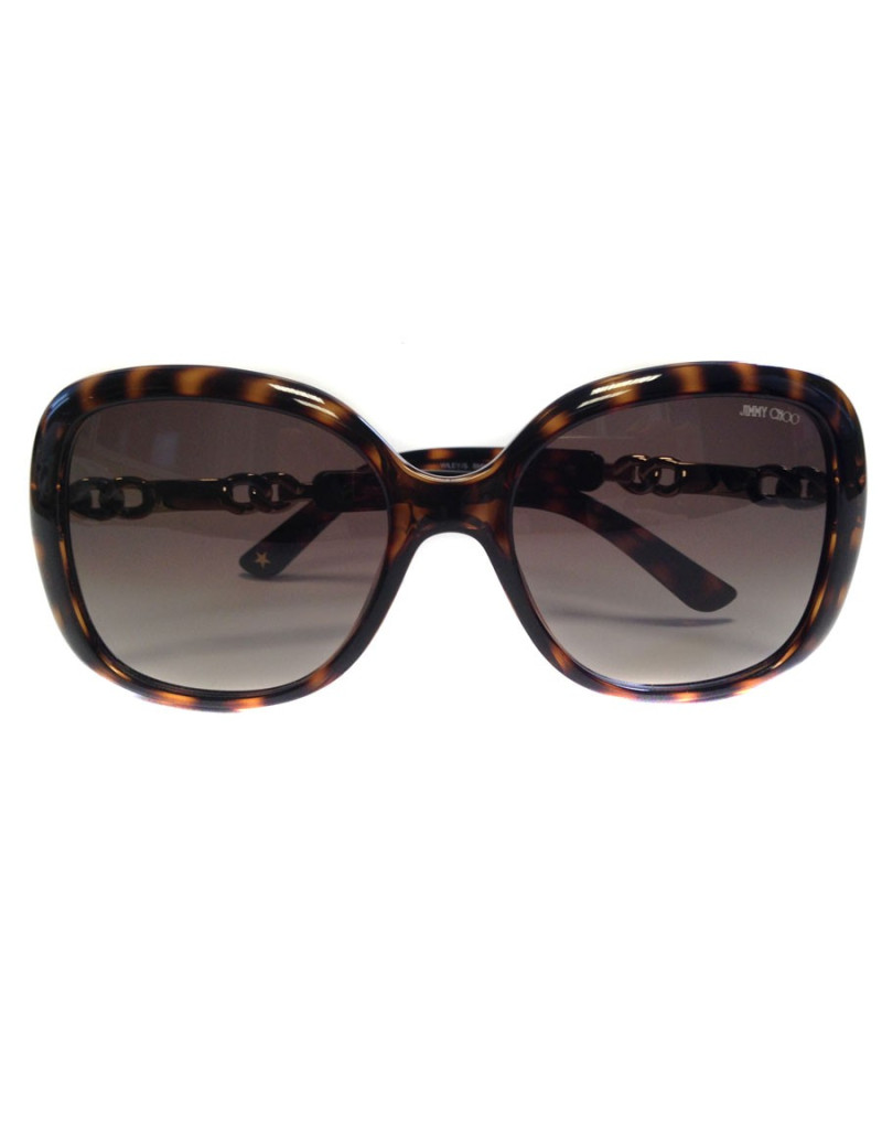 Lunettes de soleil JIMMY CHOO façon écaille marron