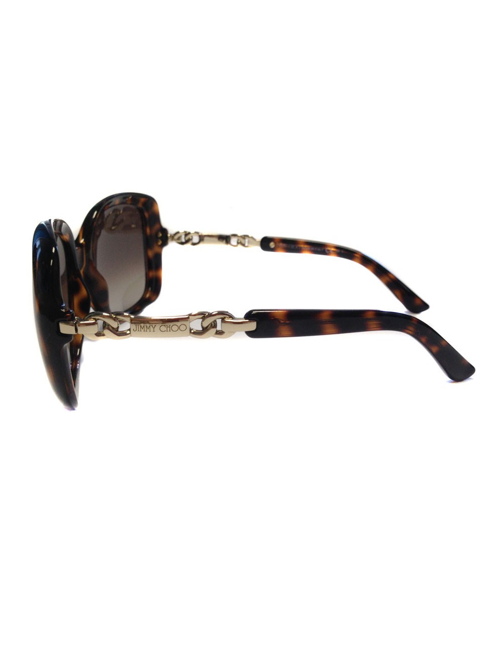 Lunettes de soleil JIMMY CHOO façon écaille marron