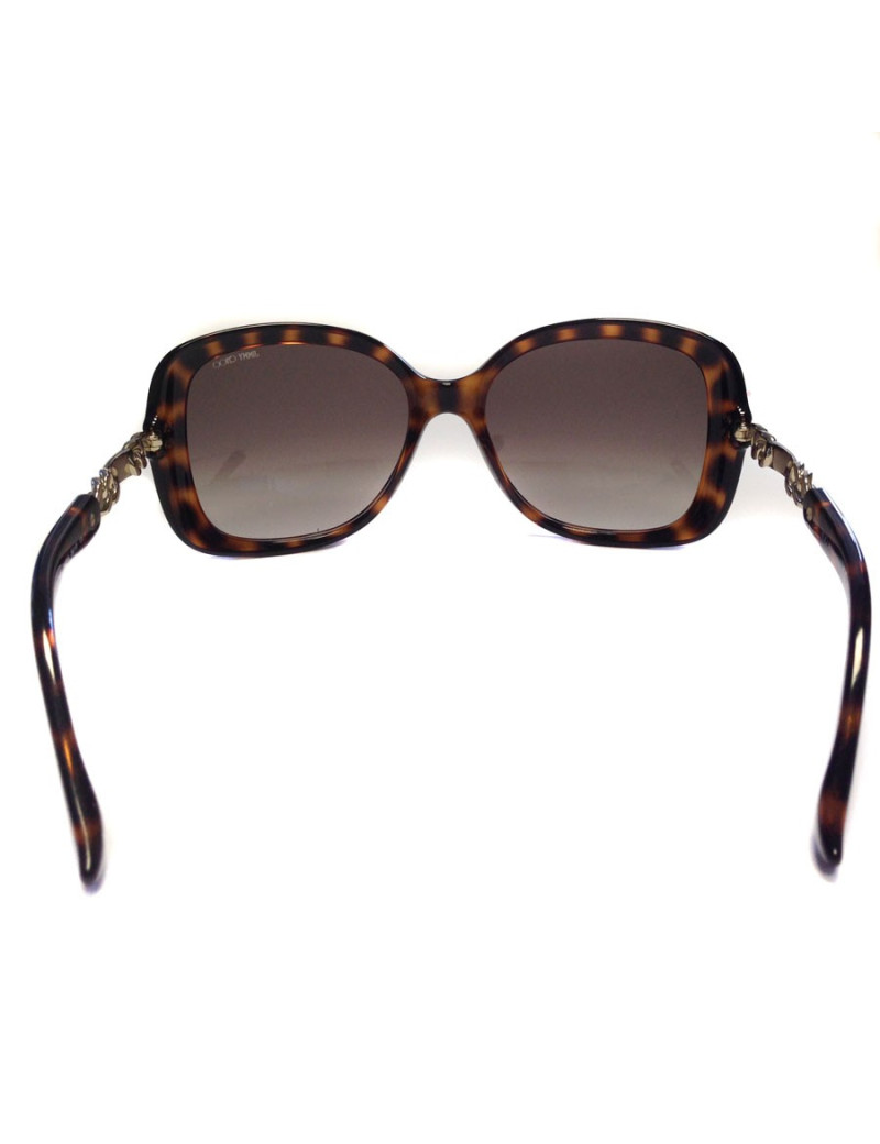Lunettes de soleil JIMMY CHOO façon écaille marron
