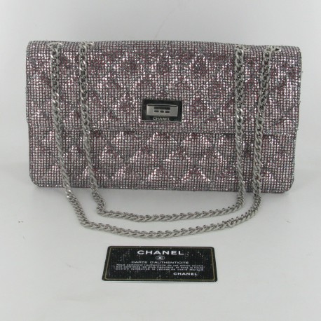 Bag red and silver glitter CHANEL