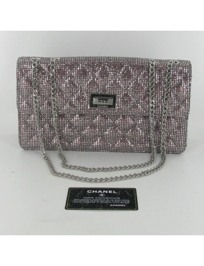 Bag red and silver glitter CHANEL