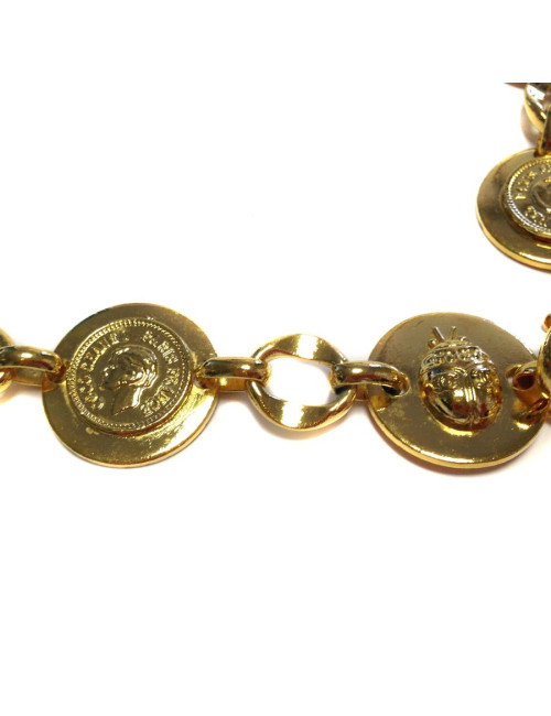 Ceinture CHANEL vintage en métal doré