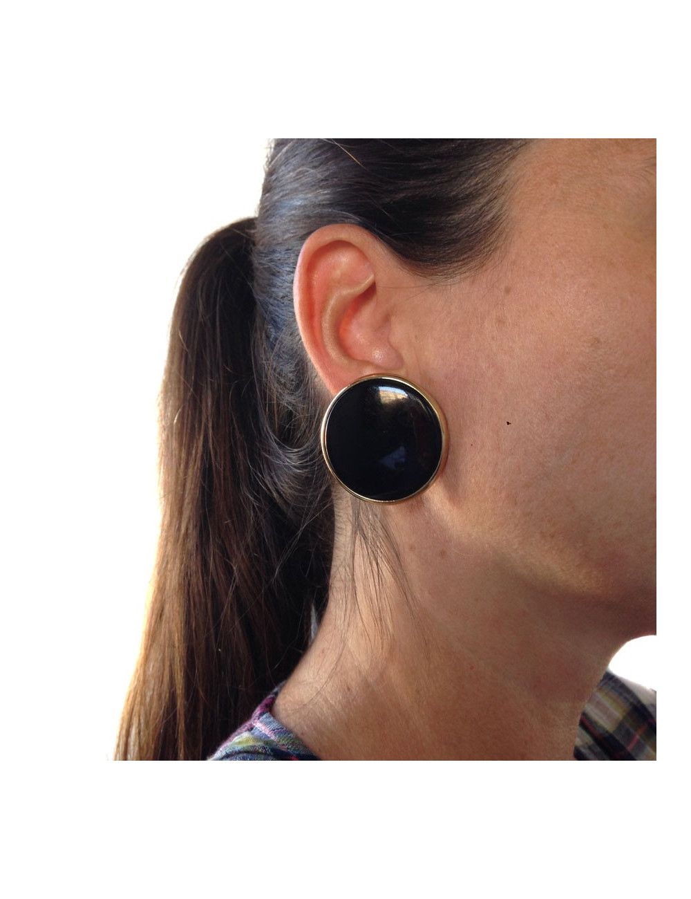 Boucles d'oreille clips YVES SAINT LAURENT Vintage