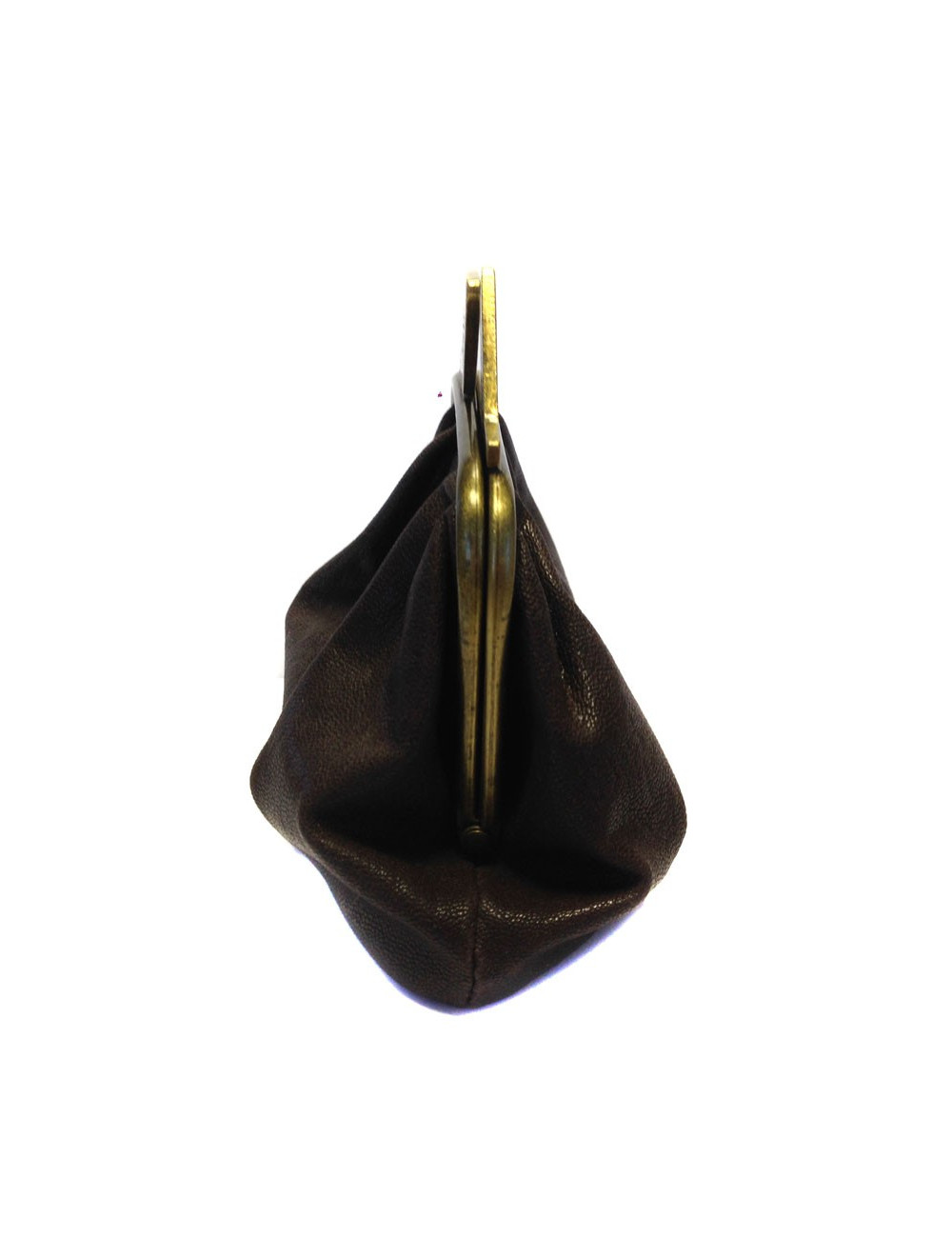 Porte monnaie ARMANI Jean's Vintage en cuir marron