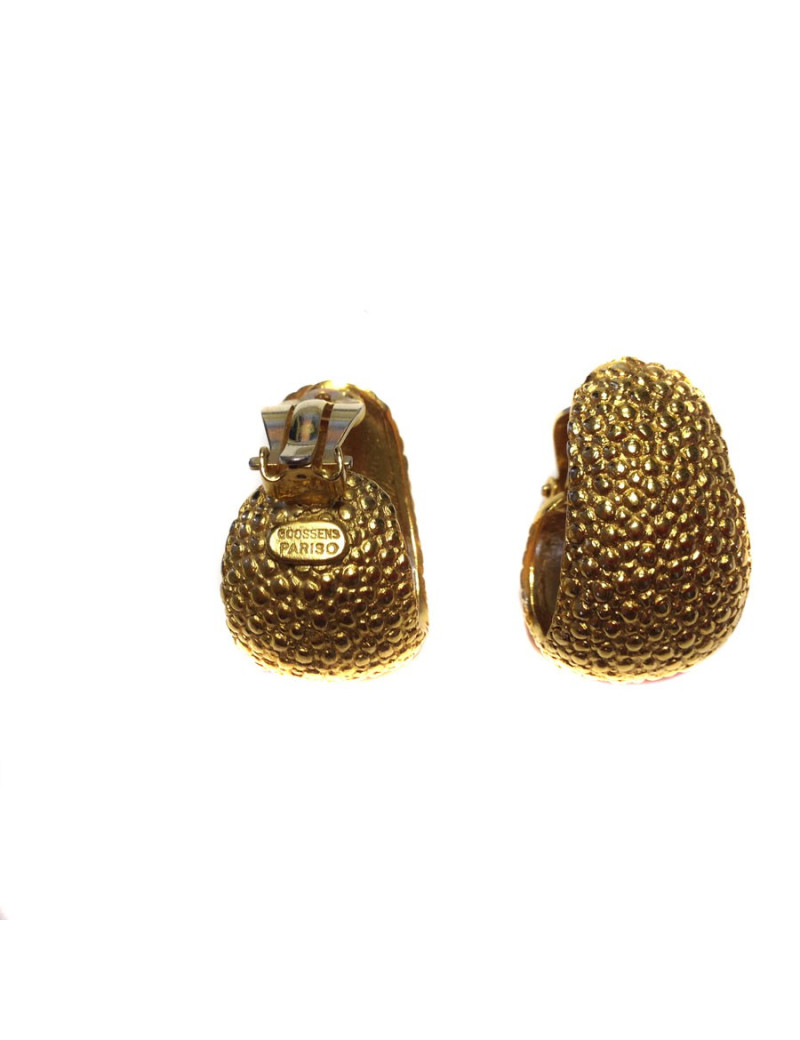  GOOSSENS Vintage clip-on earrings in gilded metal
