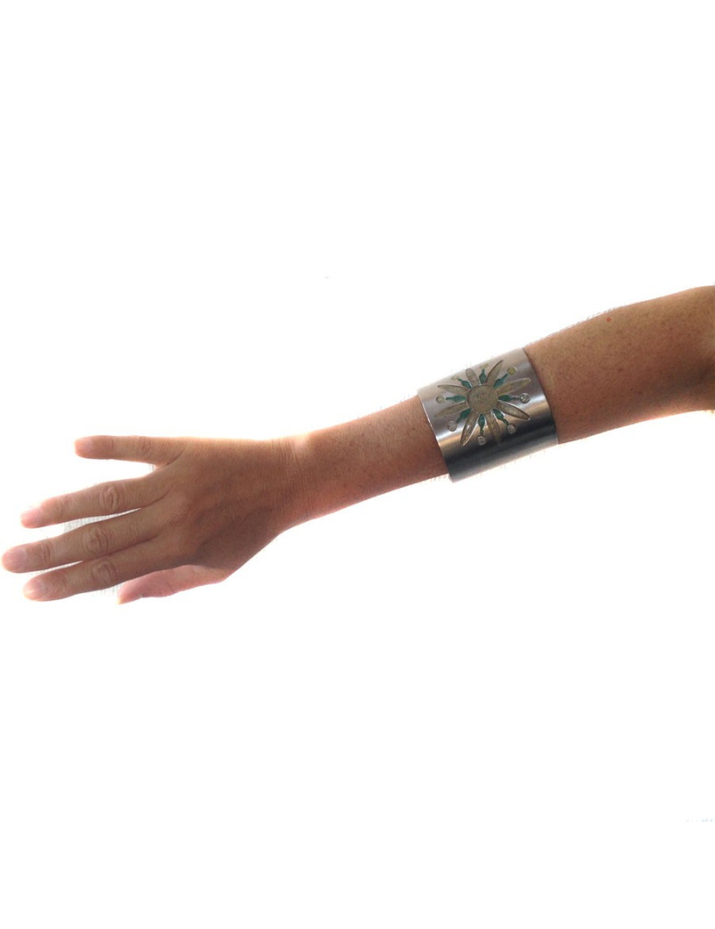 Rigid CHANEL cufflinks in silver metal