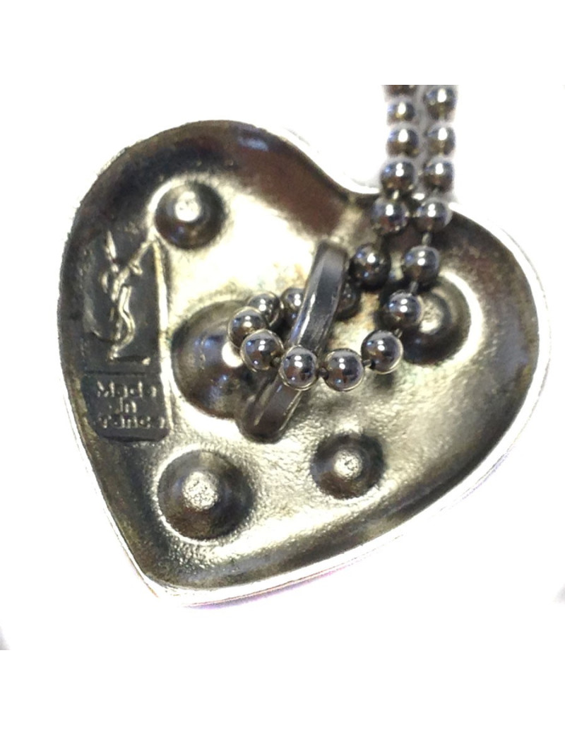 YVES SAINT LAURENT necklace silver ring ornament