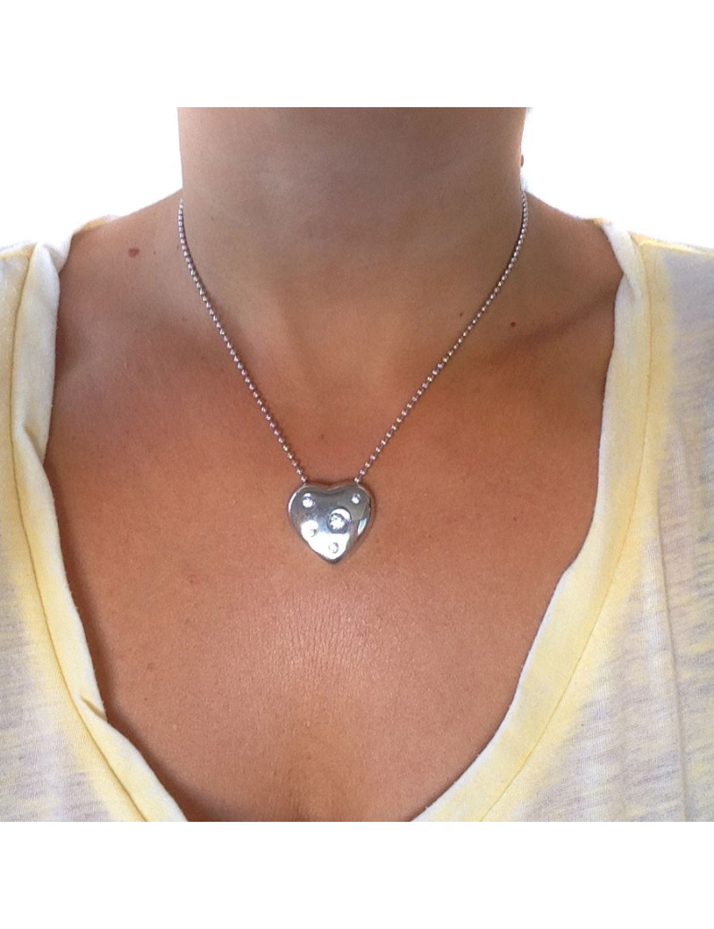 YVES SAINT LAURENT necklace silver ring ornament