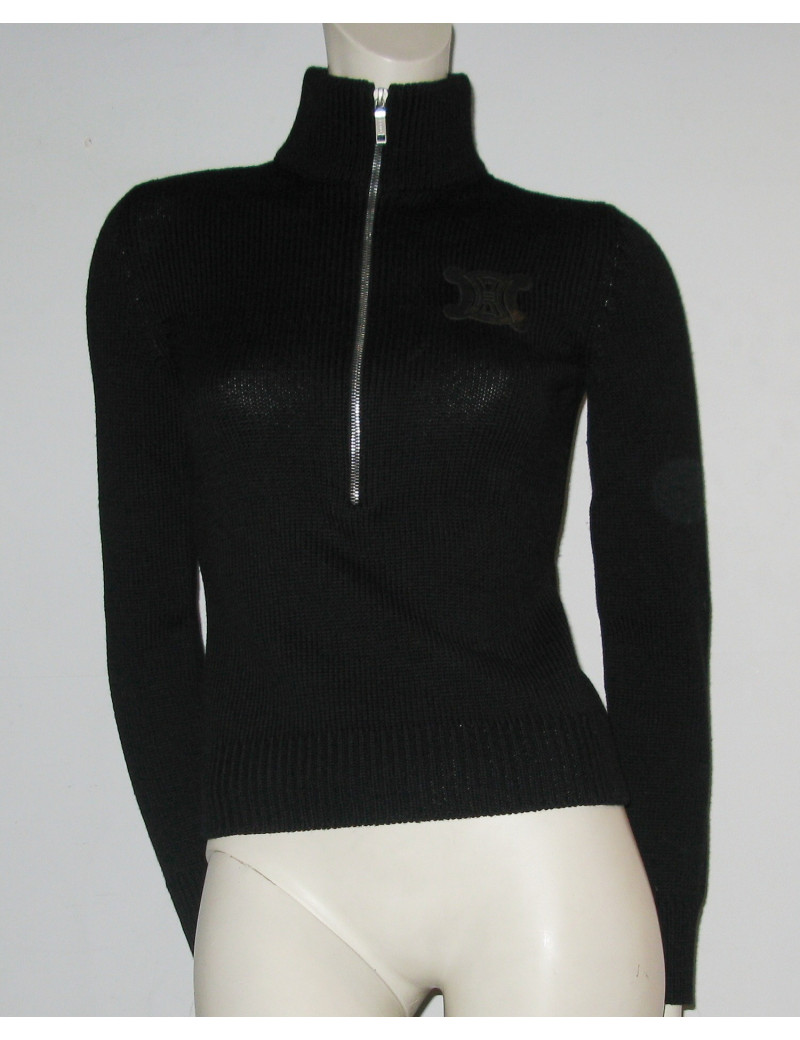 CELINE black Wool Sweater