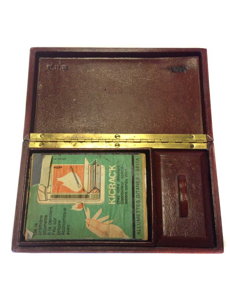 Box matches HERMES Vintage Tan Leather