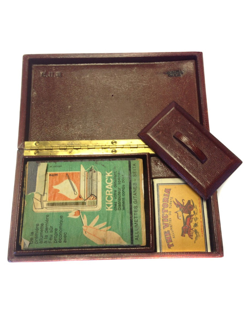 Box matches HERMES Vintage Tan Leather
