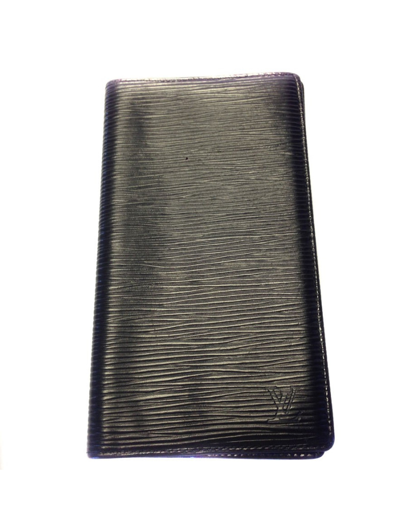 Porte répertoire  LOUIS VUITTON en cuir épi noir