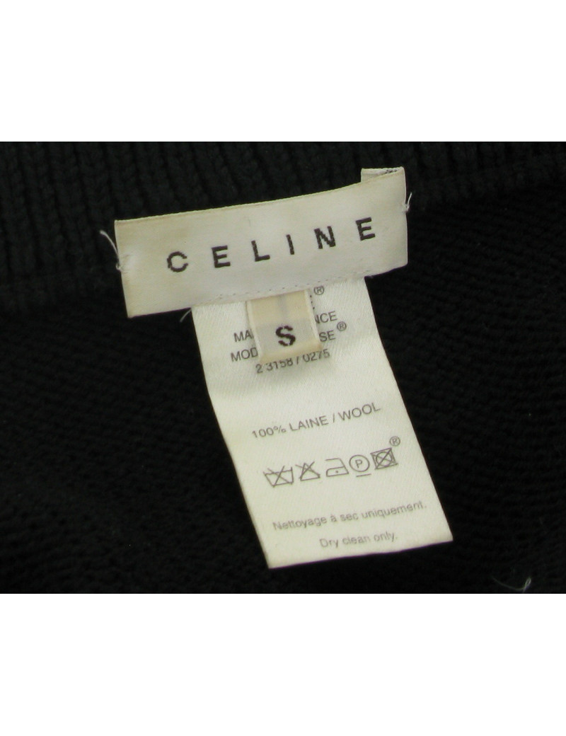 CELINE black Wool Sweater