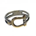 Ring size 50 silver and gold HERMES Vintage