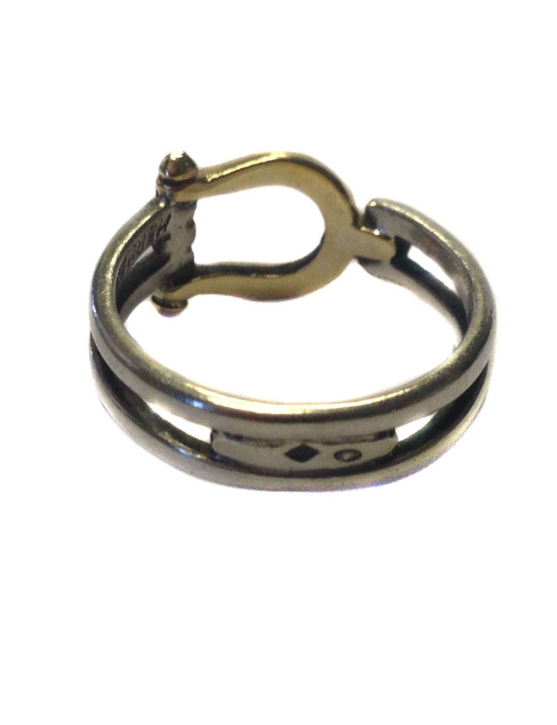 Ring size 50 silver and gold HERMES Vintage