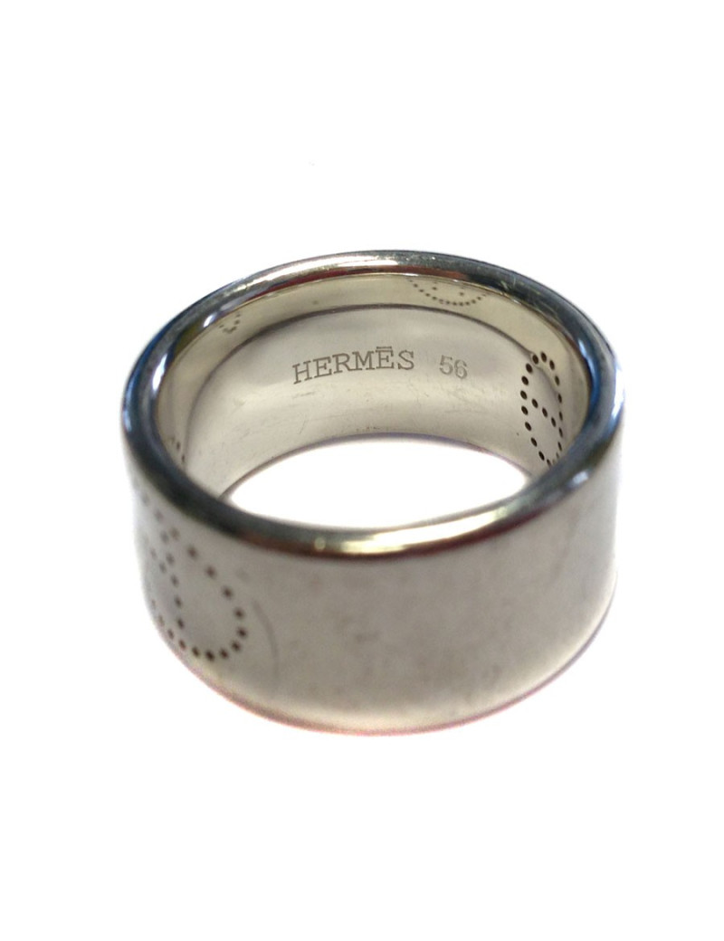 Bague HERMES en argent  taille 56