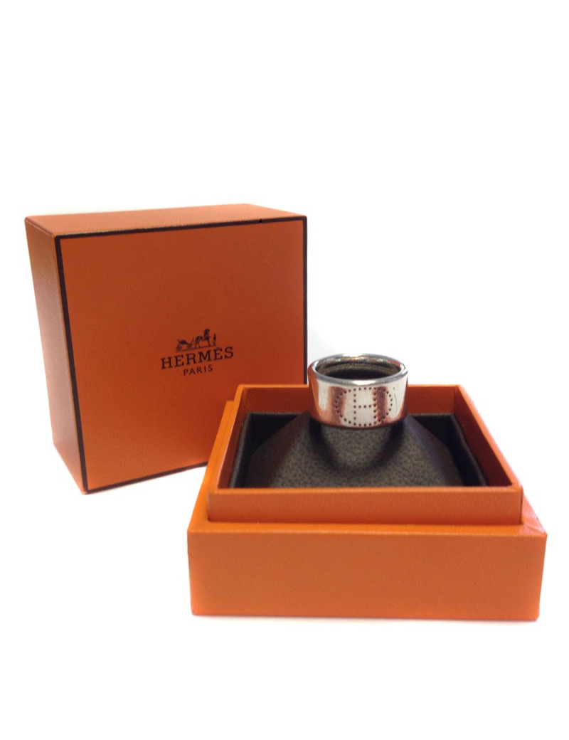 Bague HERMES en argent  taille 56