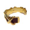 HERMES bracelet gold and leather