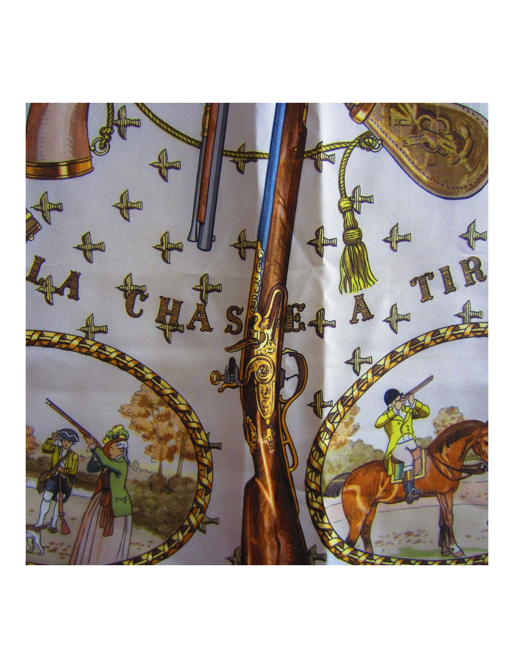 Square "Hunting shooting" HERMES silk